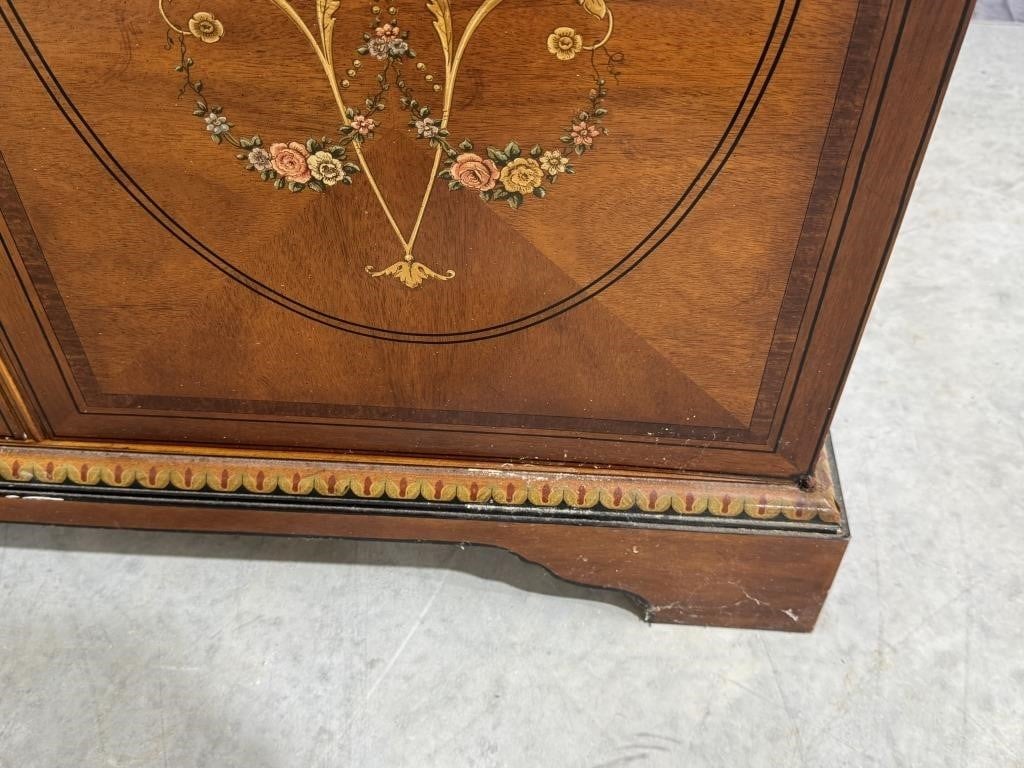 Drexel Heritage Chippendale Marquetry Cabinet