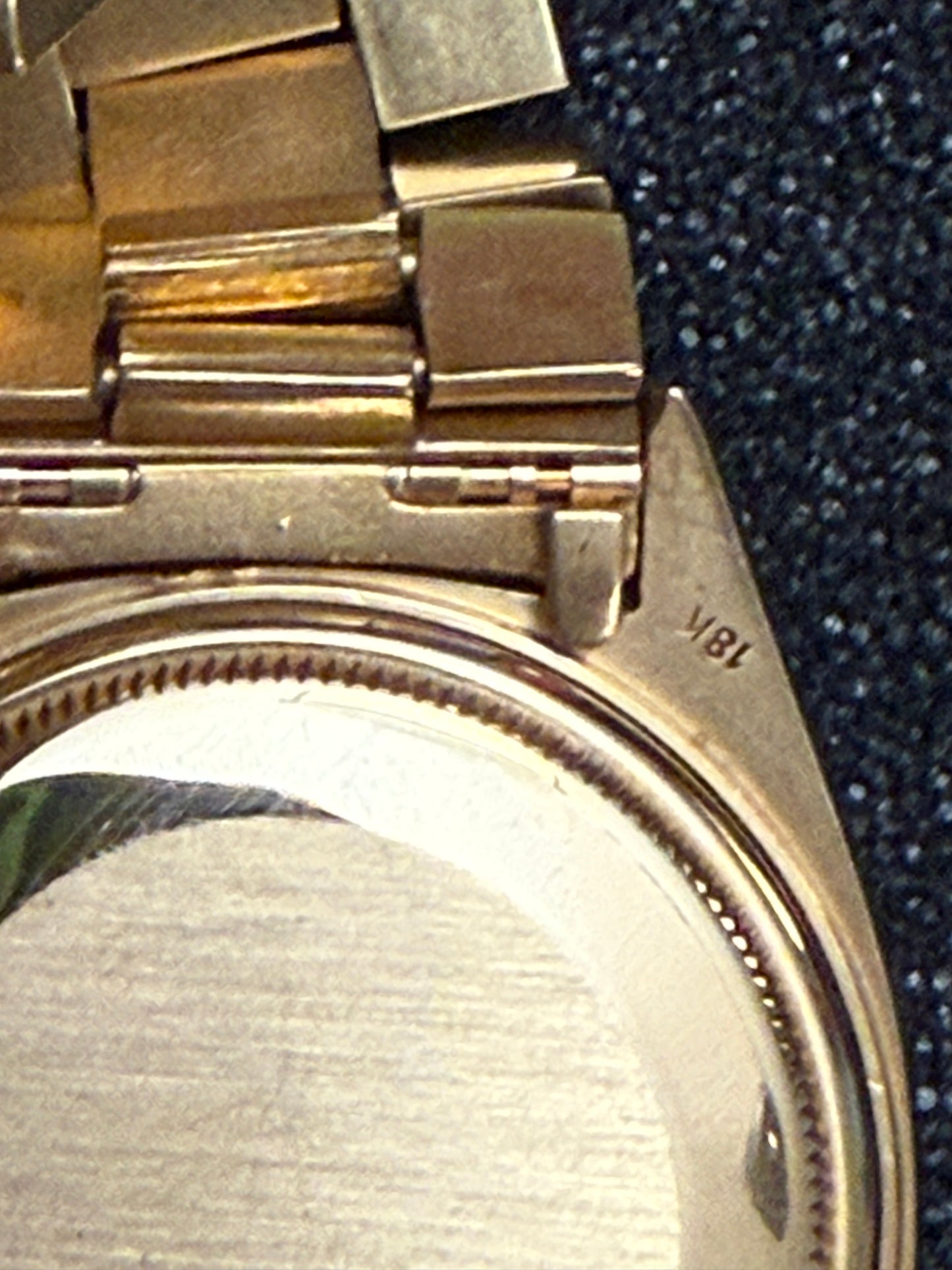 18k Yellow Gold Barked Rolex President Watch Ref 1807