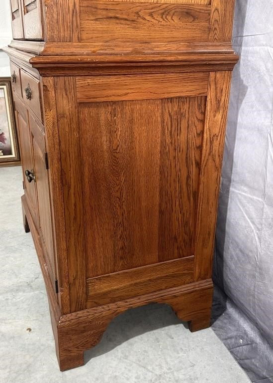 Large Solid Oak Entertainment Center