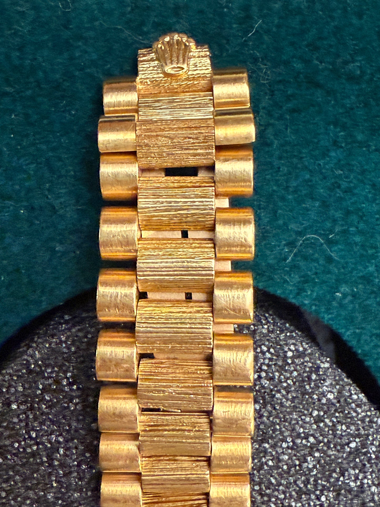 18k Yellow Gold Barked Rolex President Watch Ref 1807