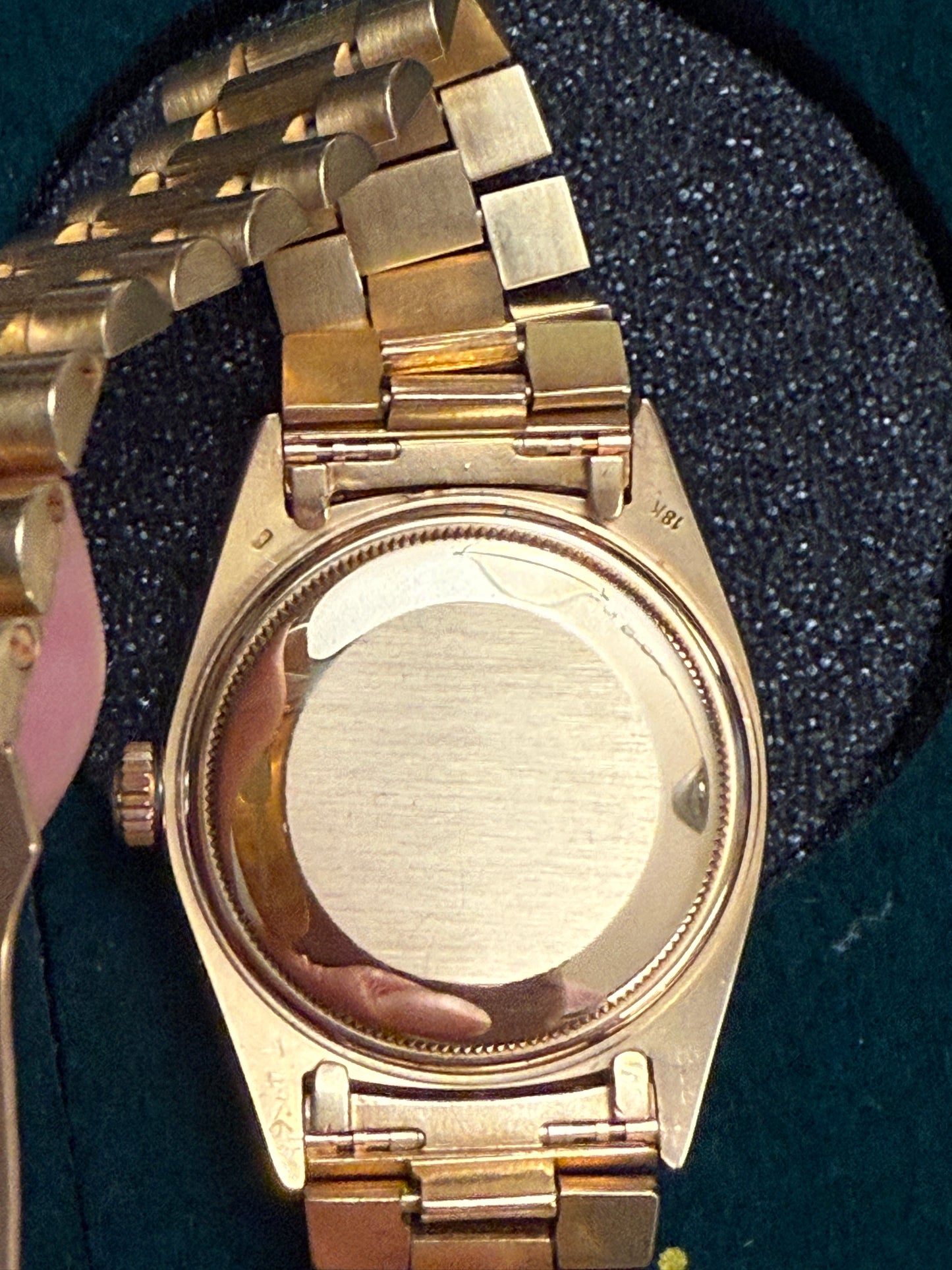 18k Yellow Gold Barked Rolex President Watch Ref 1807