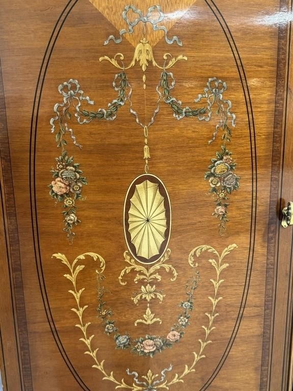 Drexel Heritage Chippendale Marquetry Cabinet