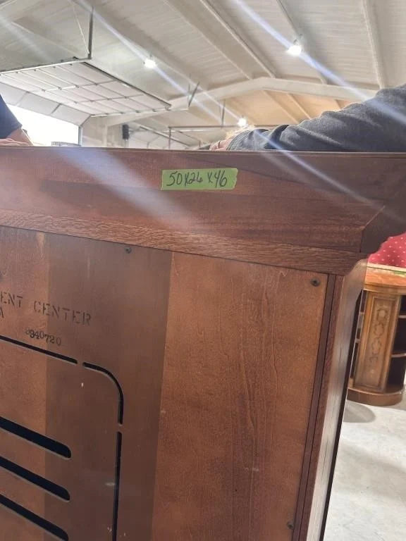 Large Solid Oak Entertainment Center