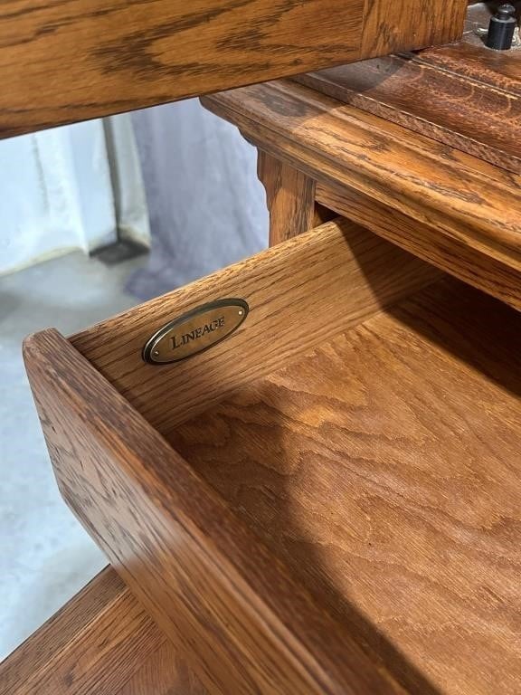 Large Solid Oak Entertainment Center